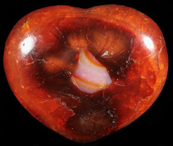 Colorful Carnelian Agate Heart #59570